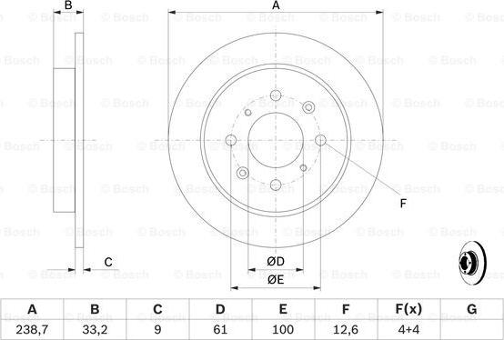 BOSCH 0 986 479 739 - Əyləc Diski furqanavto.az