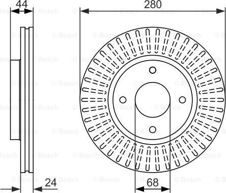 BOSCH 0 986 479 737 - Əyləc Diski furqanavto.az