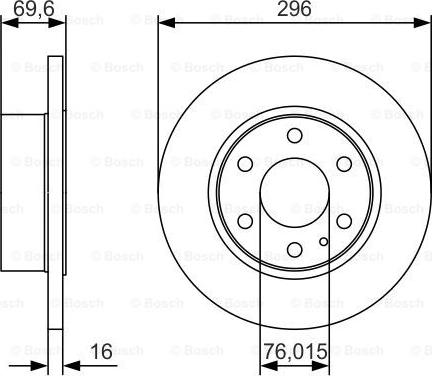 BOSCH 0 986 479 A51 - Əyləc Diski furqanavto.az