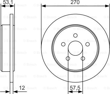 BOSCH 0 986 479 B08 - Əyləc Diski furqanavto.az