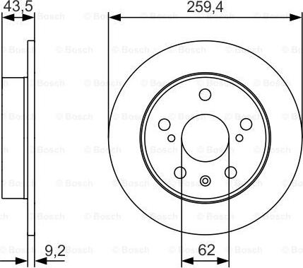 BOSCH 0 986 479 C44 - Əyləc Diski furqanavto.az