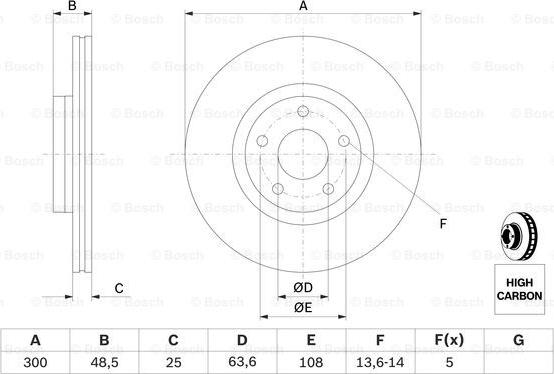 BOSCH 0 986 479 C52 - Əyləc Diski furqanavto.az