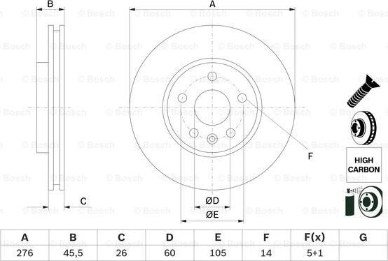 BOSCH 0 986 479 D92 - Əyləc Diski furqanavto.az