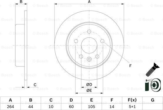 BOSCH 0 986 479 D89 - Əyləc Diski furqanavto.az