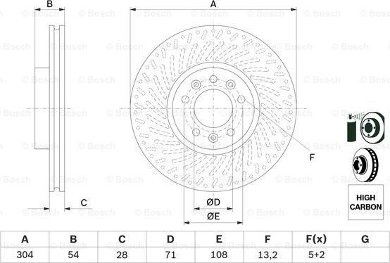 BOSCH 0 986 479 E52 - Əyləc Diski furqanavto.az