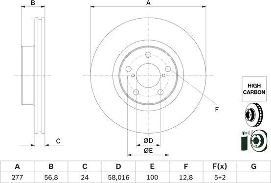 BOSCH 0 986 479 E69 - Əyləc Diski furqanavto.az