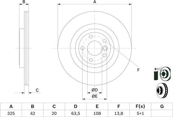 BOSCH 0 986 479 E61 - Əyləc Diski furqanavto.az