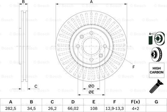 BOSCH 0 986 479 E67 - Əyləc Diski furqanavto.az