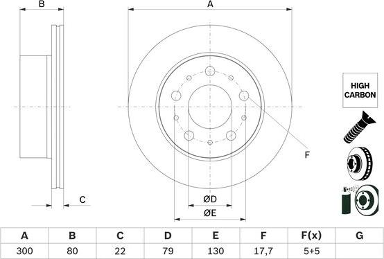 BOSCH 0 986 479 E02 - Əyləc Diski furqanavto.az