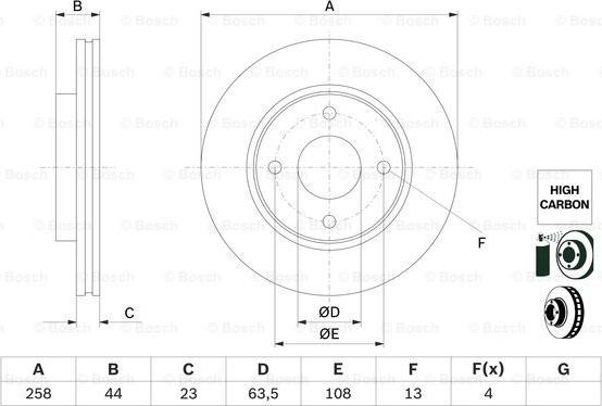 BOSCH 0 986 479 E80 - Əyləc Diski furqanavto.az