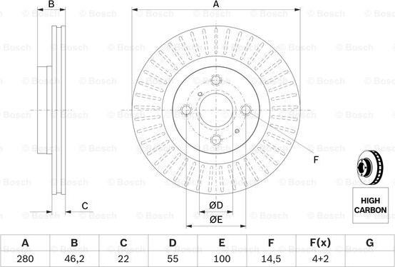 BOSCH 0 986 479 E37 - Əyləc Diski furqanavto.az