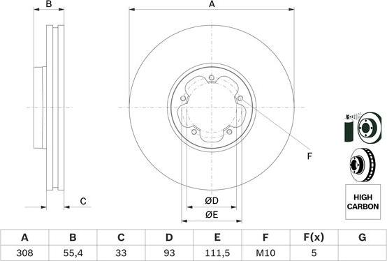 BOSCH 0 986 479 F46 - Əyləc Diski furqanavto.az