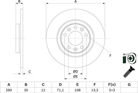 BOSCH 0 986 479 F52 - Əyləc Diski furqanavto.az