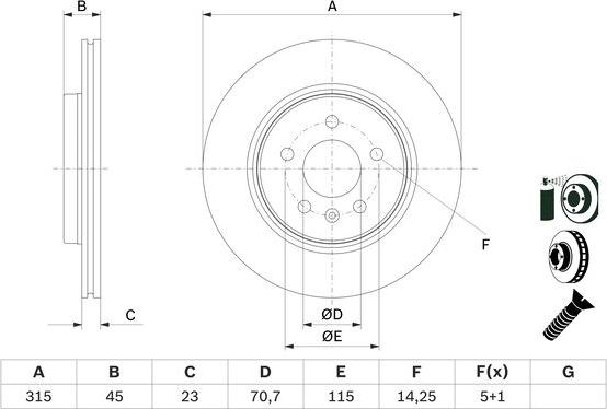 BOSCH 0 986 479 F85 - Əyləc Diski furqanavto.az