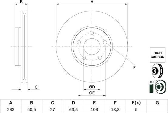 BOSCH 0 986 479 F81 - Əyləc Diski furqanavto.az