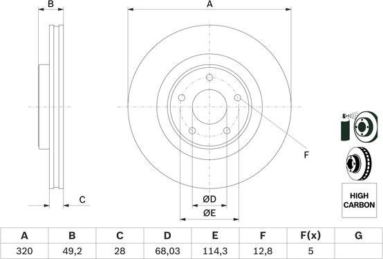 BOSCH 0 986 479 F33 - Əyləc Diski furqanavto.az