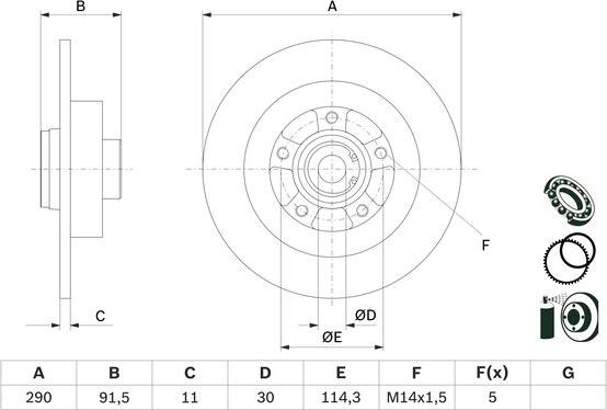 BOSCH 0 986 479 F24 - Əyləc Diski furqanavto.az