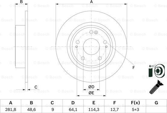 BOSCH 0 986 479 F76 - Əyləc Diski furqanavto.az