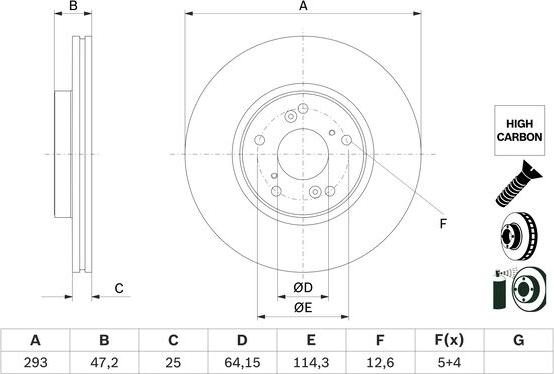 BOSCH 0 986 479 G58 - Əyləc Diski furqanavto.az