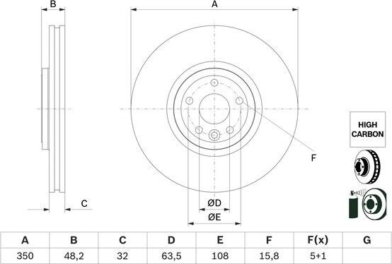 BOSCH 0 986 479 G33 - Əyləc Diski furqanavto.az