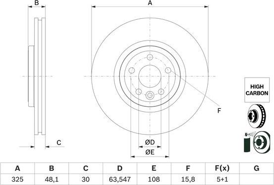 BOSCH 0 986 479 G32 - Əyləc Diski furqanavto.az