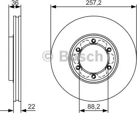 BOSCH 0986479R42 - Əyləc Diski furqanavto.az