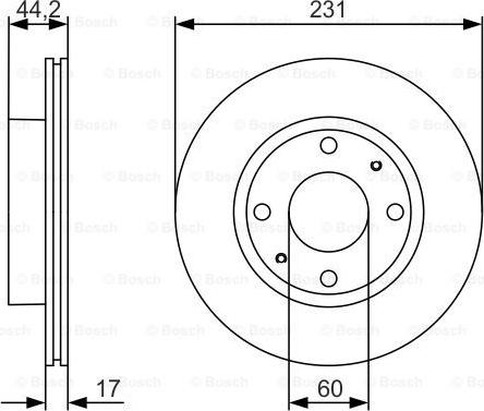 BOSCH 0 986 479 R23 - Əyləc Diski furqanavto.az