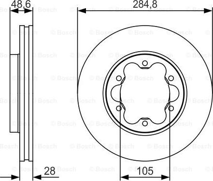 BOSCH 0 986 479 R27 - Əyləc Diski furqanavto.az