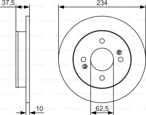 BOSCH 0 986 479 S61 - Əyləc Diski furqanavto.az