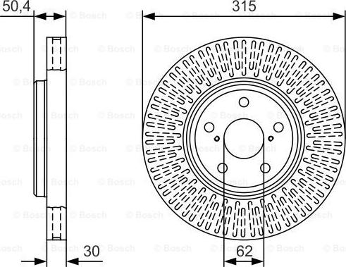 BOSCH 0 986 479 T40 - Əyləc Diski furqanavto.az