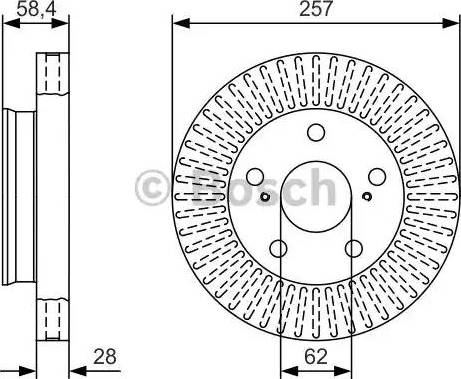 BOSCH 0 986 479 T43 - Əyləc Diski furqanavto.az