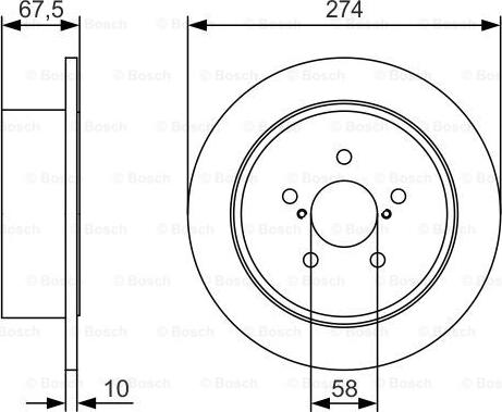 BOSCH 0986479T51 - Əyləc Diski www.furqanavto.az