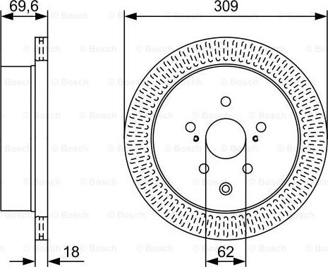 BOSCH 0 986 479 T57 - Əyləc Diski furqanavto.az