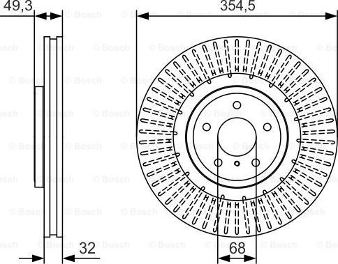 BOSCH 0 986 479 T02 - Əyləc Diski furqanavto.az