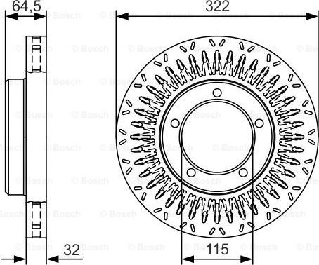 BOSCH 0 986 479 T27 - Əyləc Diski furqanavto.az