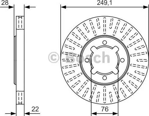 BOSCH 0 986 479 T73 - Əyləc Diski furqanavto.az