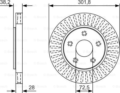 BOSCH 0 986 479 U45 - Əyləc Diski furqanavto.az