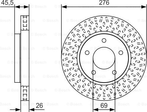 BOSCH 0 986 479 U40 - Əyləc Diski furqanavto.az