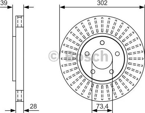 BOSCH 0 986 479 U03 - Əyləc Diski furqanavto.az