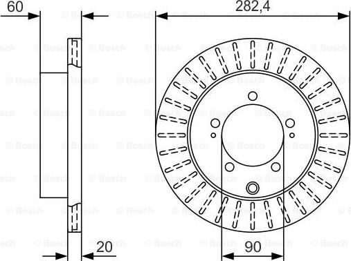 BOSCH 0 986 479 V40 - Əyləc Diski furqanavto.az