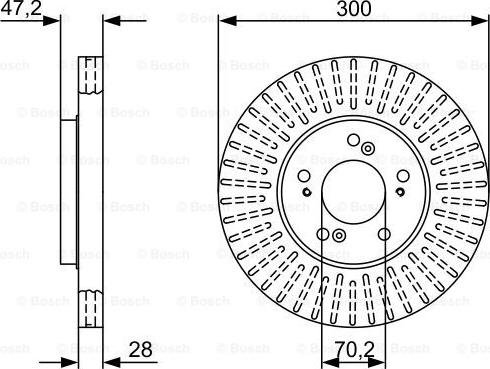 BOSCH 0 986 479 V58 - Əyləc Diski furqanavto.az