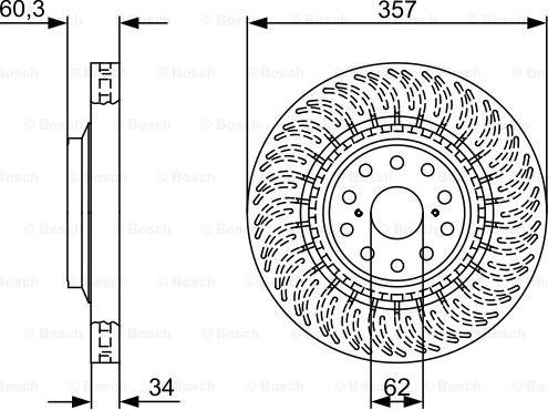 BOSCH 0 986 479 V64 - Əyləc Diski furqanavto.az