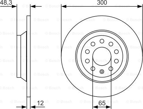 BOSCH 0 986 479 V01 - Əyləc Diski www.furqanavto.az