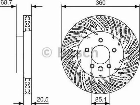 BOSCH 0 986 479 V03 - Əyləc Diski furqanavto.az