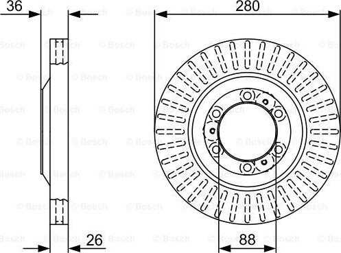 BOSCH 0 986 479 V88 - Əyləc Diski furqanavto.az