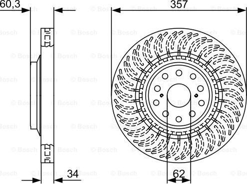 BOSCH 0 986 479 V74 - Əyləc Diski furqanavto.az