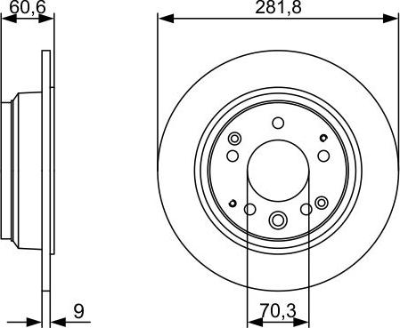 BOSCH 0 986 479 V78 - Əyləc Diski furqanavto.az