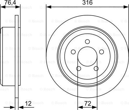 BOSCH 0 986 479 W22 - Əyləc Diski furqanavto.az