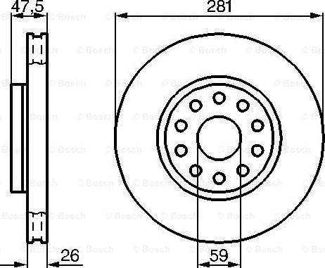 BOSCH 0986478460 - Əyləc Diski www.furqanavto.az