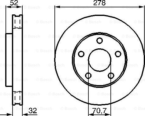 BOSCH 0 986 478 486 - Əyləc Diski furqanavto.az